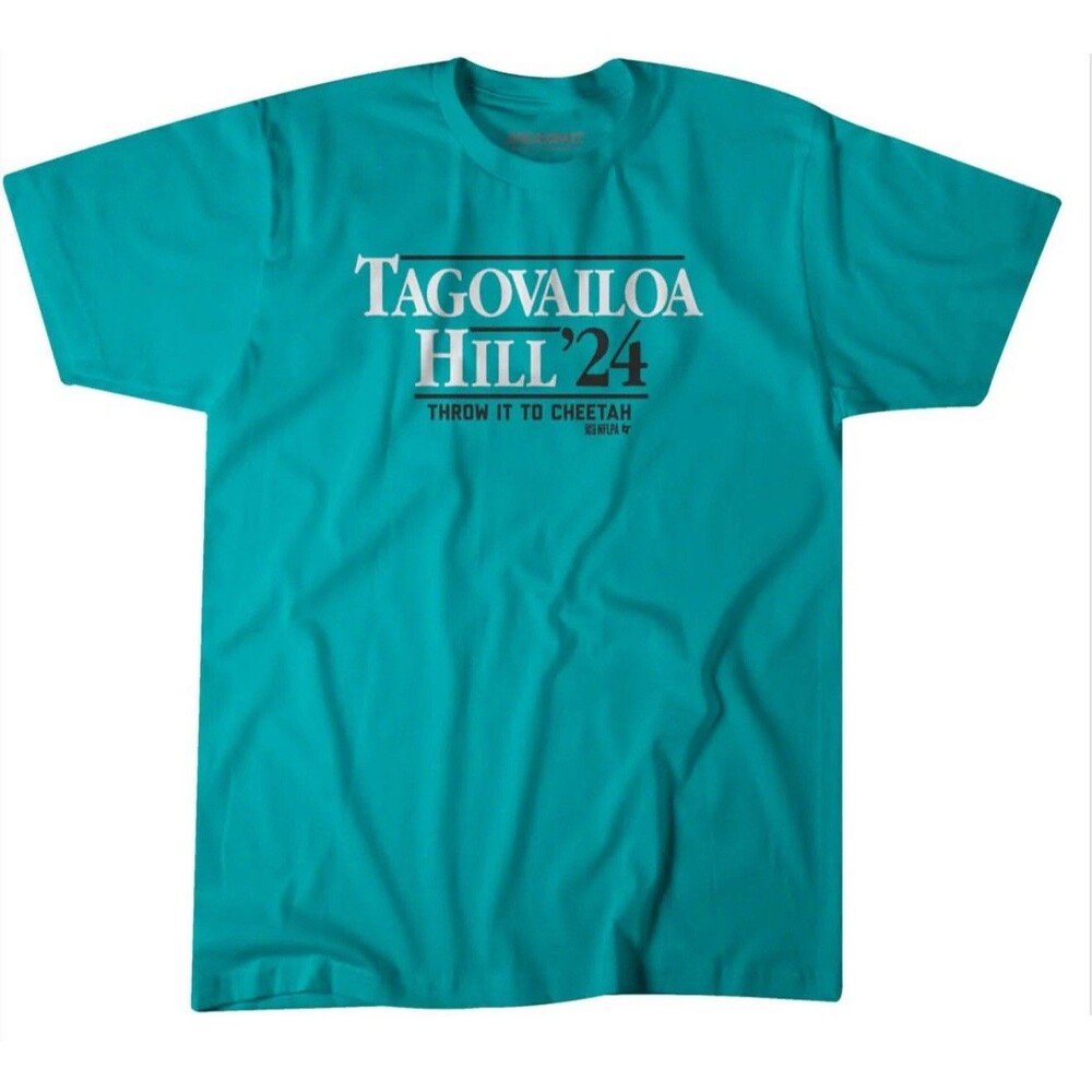 TAGOVAILOA & HILL '24 Miami Football Breaking T Cotton T-Shirt XL Graphic Tee